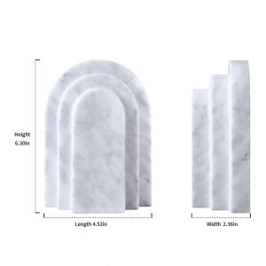 Nature Marble Decorative Art Bookends
