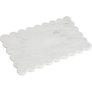 Nature Marble Decorative Art Board,White Scalloped