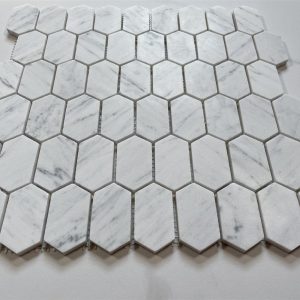 Natural Marble Stone Subway Tile,Long Hexagon,1*2 inch